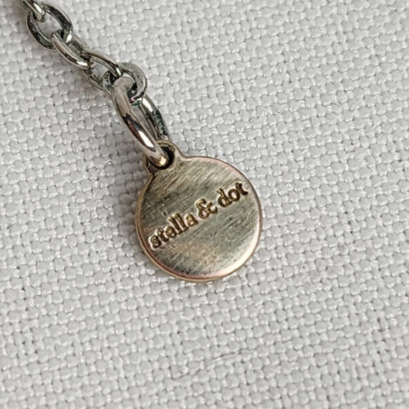 Stella & Dot Analena Pendant Sparkle Fringe Gold Statement Necklace - Picture 8 of 10